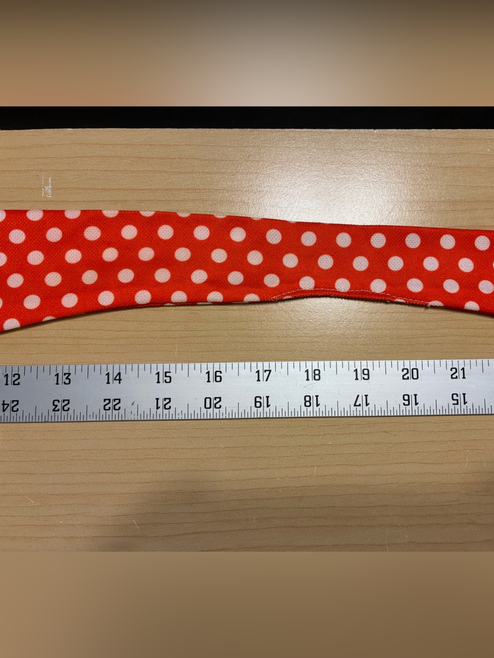 60s Handmade Polka Dot Lavallière Pussycat Neck Bow / Hair Bow Vintage Red White - Picture 4 of 8